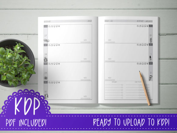 2021 Glam Weekly Planner 6x9 KDP Ready PDF
