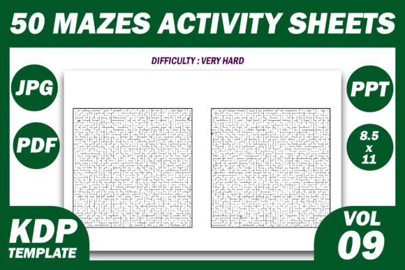 50 Maze Puzzles KDP Interior Volume 9: A Strategic Asset for Low-Content Publishers