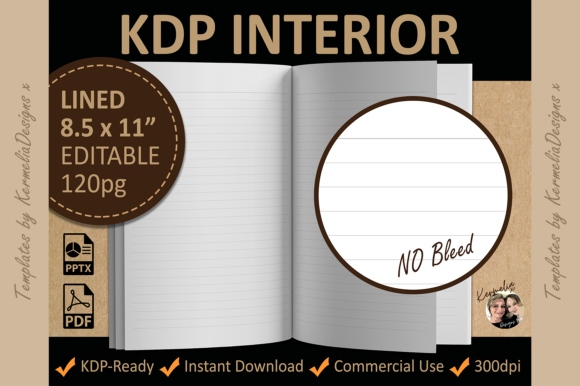 8.5x11 Lined Interior Editable Template: A Practical Resource for KDP Publishers