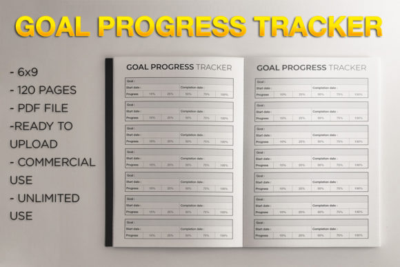 Goal Progress Tracker L KDP Template Design Guide