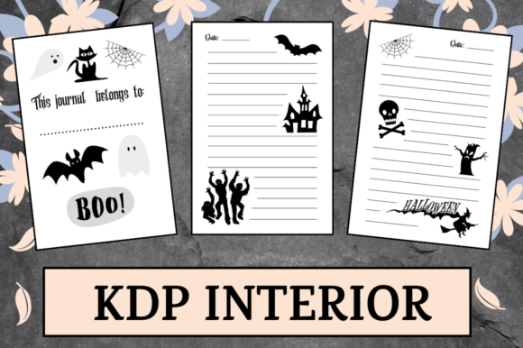 Halloween Lined Journal KDP Interior for Q4 Sales