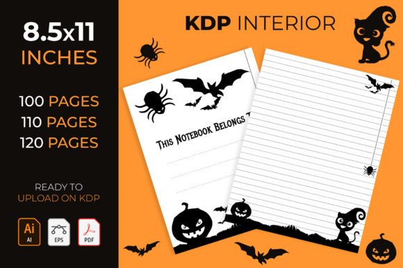 Halloween Lined Notebook KDP Interior Guide