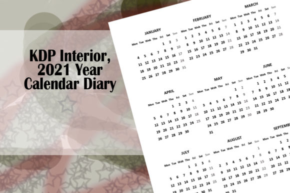 KDP Interior: 2021 Calendar Diary Template