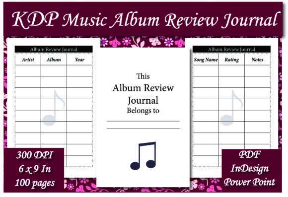 KDP Music Album Review Journal Interior: A Complete Resource for Audiophiles and Self-Publishers