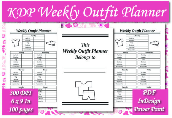 KDP Weekly Outfit Planner Interior: Design & Publish
