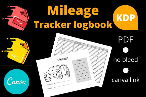 Mileage Tracker Logbook KDP Interior Guide