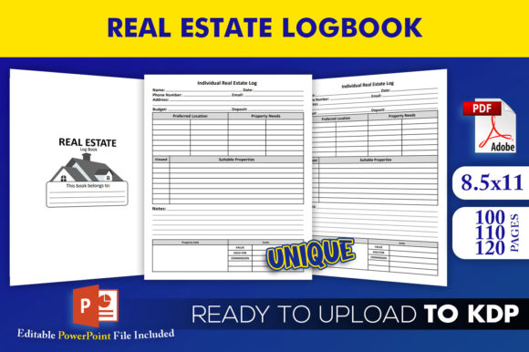 Real Estate Logbook KDP Interior Template: Streamlining Your Low-Content Publishing Business